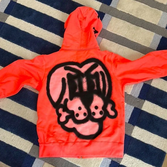 Supreme San Cheeto Bone Zipped Hoodie in pink Shirts